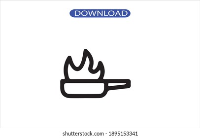 frying icon or logo isolated sign symbol vector illustration - high quality black style vector icons.
