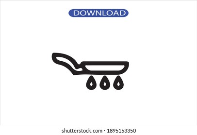 icono de frito o logotipo aislado símbolo de signo ilustración vector ilustración - iconos vectoriales de estilo negro de alta calidad.
