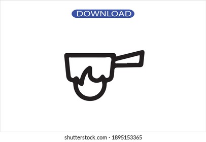 frying icon or logo isolated sign symbol vector illustration - high quality black style vector icons.
