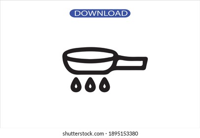 frying icon or logo isolated sign symbol vector illustration - high quality black style vector icons.
