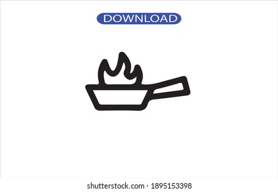 frying icon or logo isolated sign symbol vector illustration - high quality black style vector icons.
