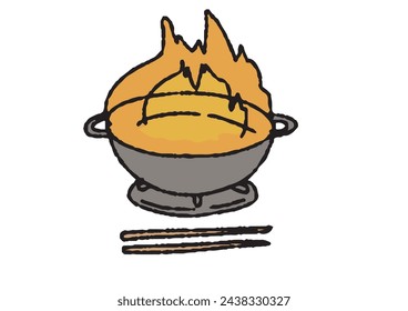  Frying oil catching fire and catching on fire Illustration about what sparks a fire in a fire