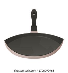 Frying pan in cartoon style isolated on white background vector
