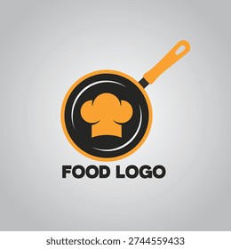 Frying Pan with Chef Hat Logo for Cooking Class