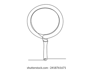 Frying pan in continuous drawing vector. One line Frying pan icon vector background. Frying pan icon. Continuous outline of a Frying pan icon.
