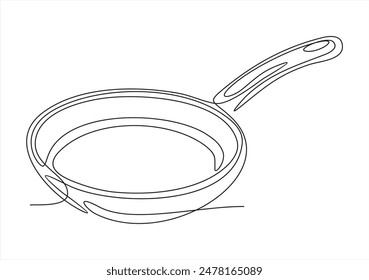 Anuncio de Web de ícono de línea continua de sartén