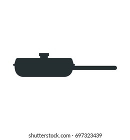 frying pan for cooking handle round object