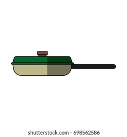 frying pan for cooking handle round object