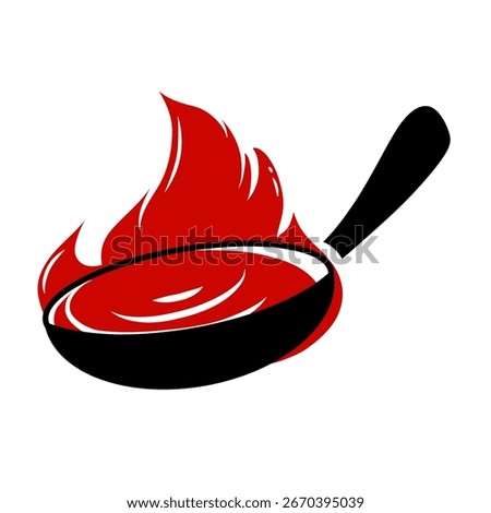 Frying Pan with Flame Icon