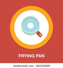 frying pan flat icon - simple, vector, icon for website design, mobile app, ui. Vector Illustration
