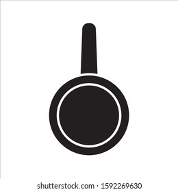 Frying pan glyph icon isolated on white background