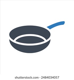 Frying pan icon. Pan icon