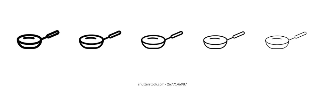 Bratpfanne Symbol schwarz-weißes Vektorzeichen