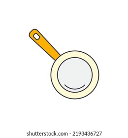 Frying pan icon in color, isolated on white background 