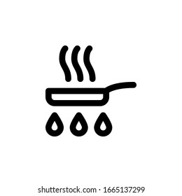 frying pan icon. cooking icon isolated vector EPS10