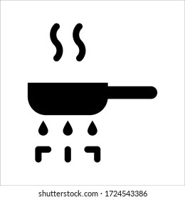 frying pan icon. cooking icon isolated on white background
