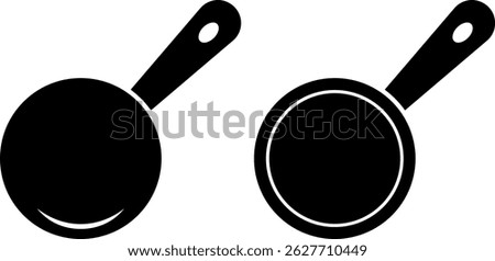  Frying Pan icon. cooking symbol. Fire pot. Oven symbols. Food packaging cook time signs