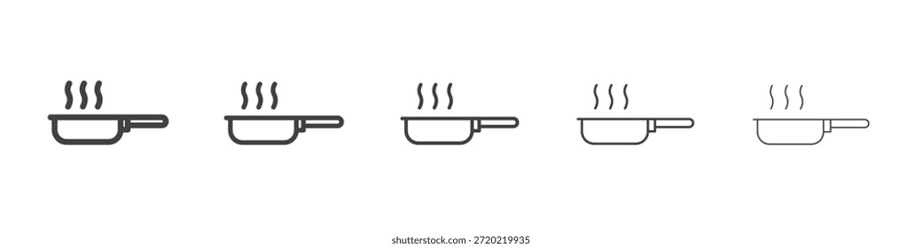 Bratpfanne Symbol Design, Logo, App, UI. Vektorgrafik, EPS