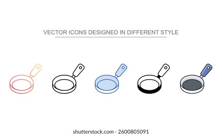 Frying Pan icon design with white background stock illustration