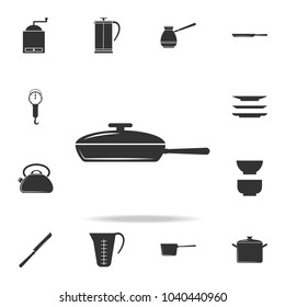 frying pan icon. Detailed set icons of Media element icon. Premium quality graphic design. One of the collection icons for websites, web design, mobile app on white background