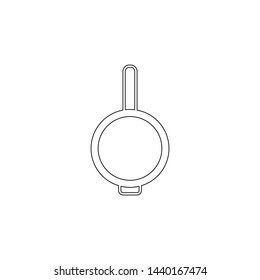 frying pan icon. Element of camping for mobile concept and web apps icon. Outline, thin line icon for website design and development, app development