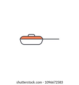 frying pan icon. Element of web icon with one color for mobile concept and web apps. Thin line frying pan icon can be used for web and mobile. Premium icon on white background