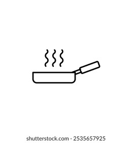 frying pan icon Flat logo isolated symbol