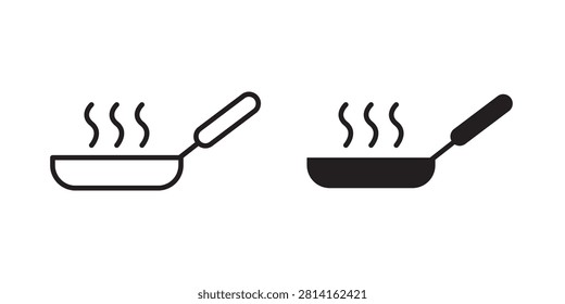 Frying pan icon flat vector illustration..