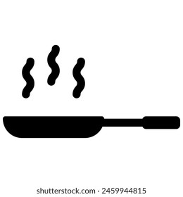 frying pan icon with glyph style