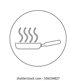 Frying pan icon illustration design