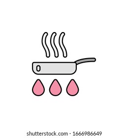 frying pan icon isolated on white background