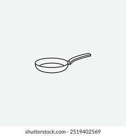 Icono de sartén aislado sobre fondo blanco