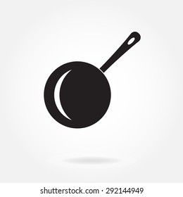 Frying pan icon isolated on white background. Vector illustration.