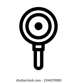 frying pan icon isolated sign symbol vector illustration - high quality black style vector icons
