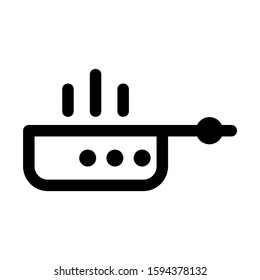 frying pan icon isolated sign symbol vector illustration - high quality black style vector icons
