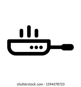 frying pan icon isolated sign symbol vector illustration - high quality black style vector icons
