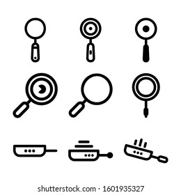 frying pan icon isolated sign symbol vector illustration - Collection of high quality black style vector icons
