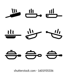 frying pan icon isolated sign symbol vector illustration - Collection of high quality black style vector icons
