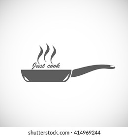 Frying pan icon. just cook