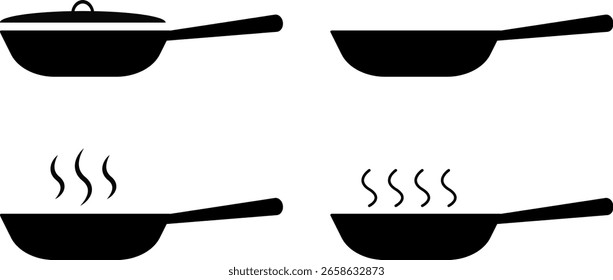 frying pan icon. frying pan kitchen utensil. cooking themes sign.  kitchen preparation tools. food preparation themes