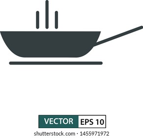 Frying pan icon. Line style. isolated on white background. Vector illustration EPS 10