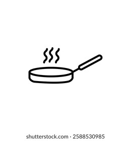 Frying pan icon logo sign set vector outline