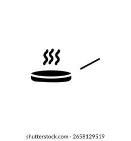 Frying pan icon logo sign set vector outline