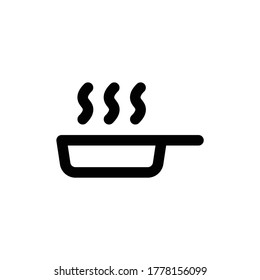 Frying Pan Icon Logo Template Illustration Vector Design