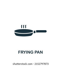 Pan-Symbol braten. Einfarbiges, einfaches Cooking-Symbol für Vorlagen, Webdesign und Infografiken