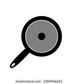 Frying pan icon on white background.