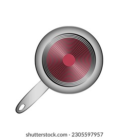 Frying pan icon on white background.