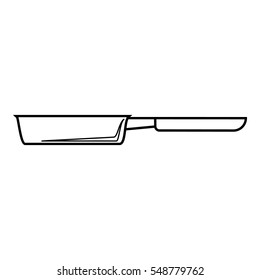 Frying pan icon. Outline illustration of frying pan vector icon for web