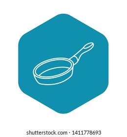 Frying pan icon. Outline frying pan vector icon for web design isolated on white background