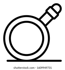 Frying pan icon. Outline frying pan vector icon for web design isolated on white background